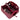 Ella Terra Burgundy Claret Red Leather Makeup Bag