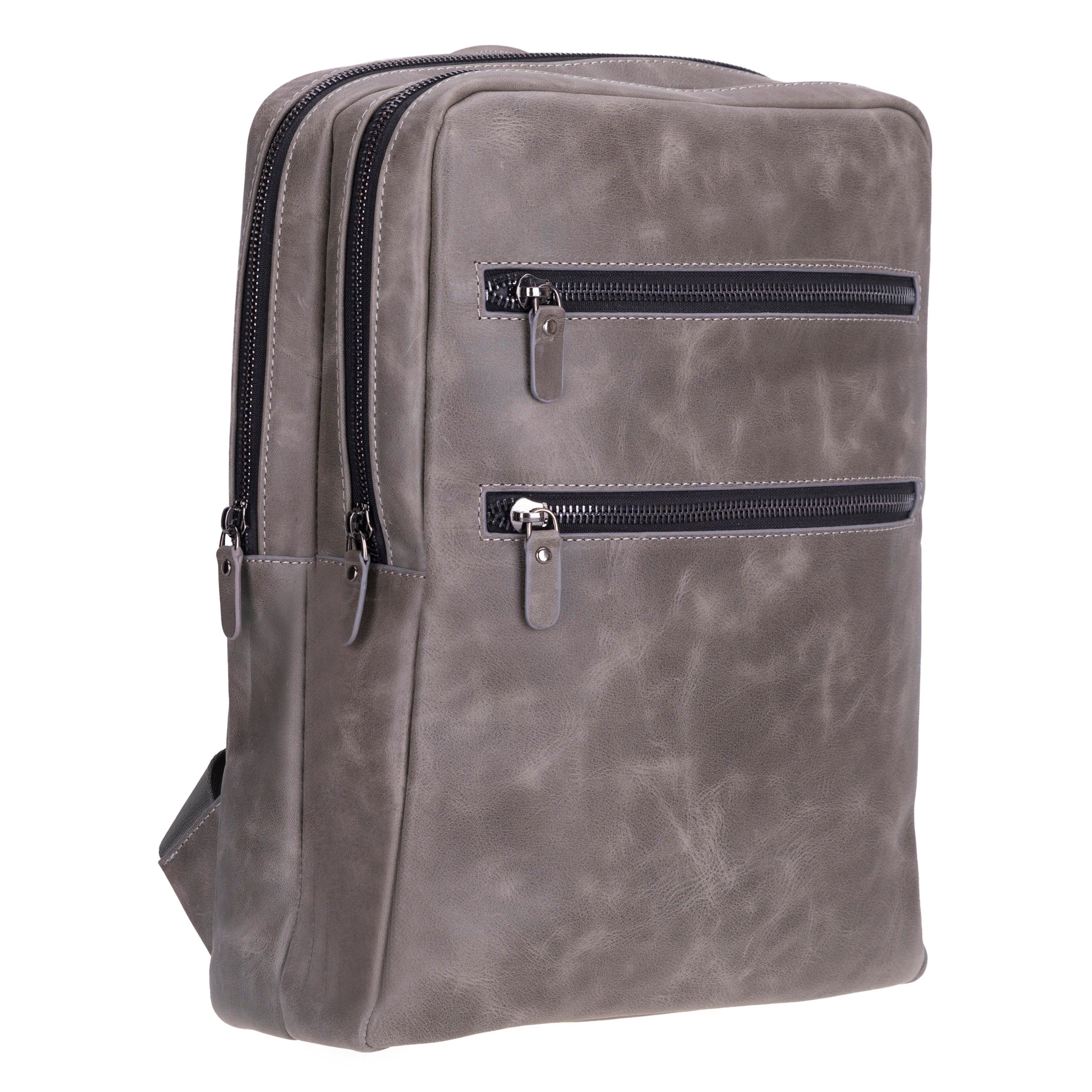ash leather backpack ATELIER Ash Gray Genuine Leather Laptop Backpack – Fits 16” – BloominBag