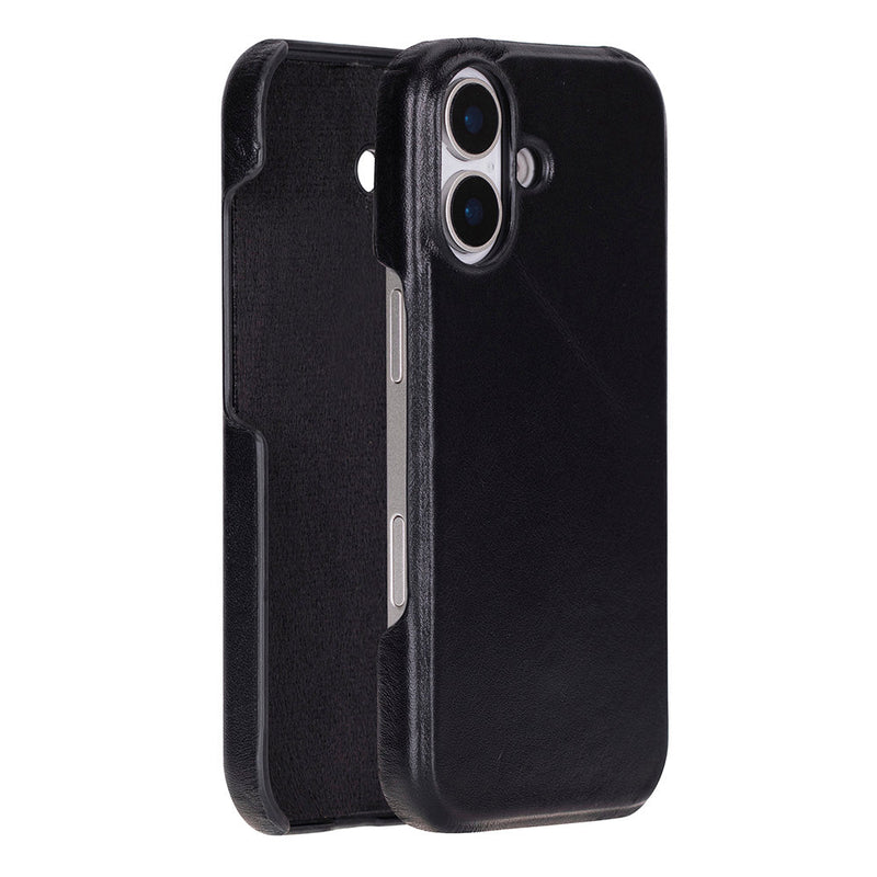BloomCase Ultimate Jacket Obsidian Black Apple iPhone 17 (6.3") Hakiki Deri Kılıf