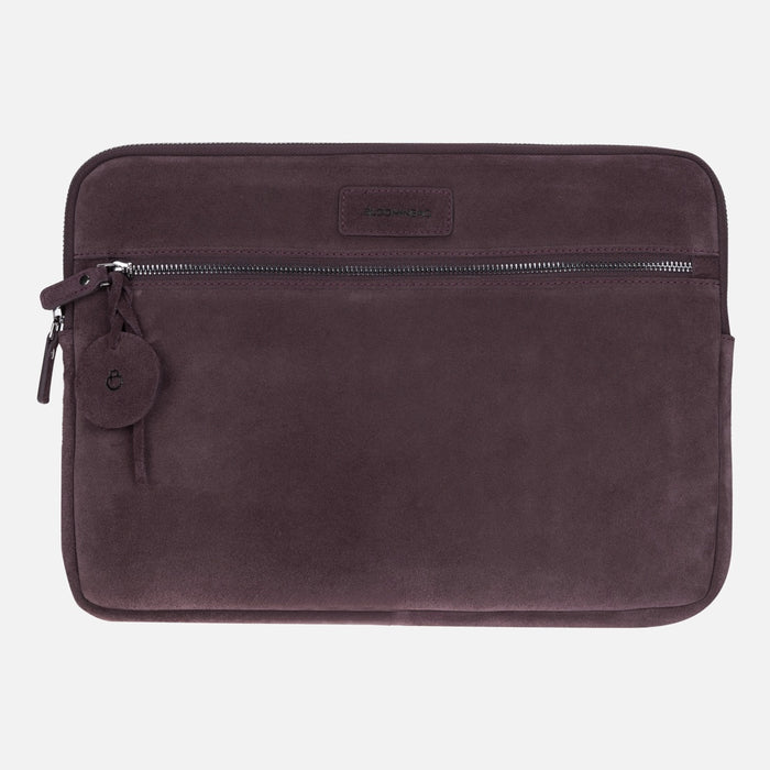 Burgundy Still Hakiki Süet Deri 15-16 inç MacBook/Laptop Kılıfı