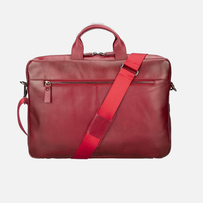 Bloom Urban Shield 16" Crimson Red Deri Laptop / Macbook Çantası