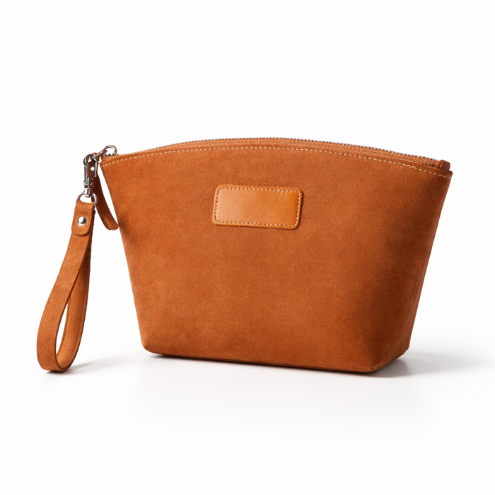 Muted Chestnut – Deri Makyaj Çantası