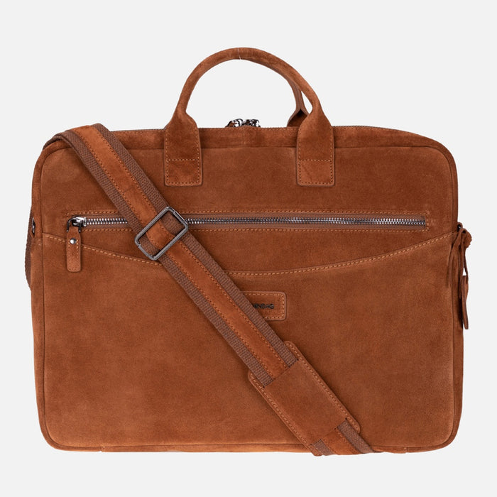 Camel Still Hakiki Süet Deri 15-16 inç MacBook/Laptop Çantas