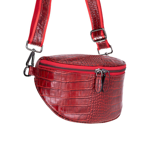 Alora Verdant Croc Deri Bel Çantası