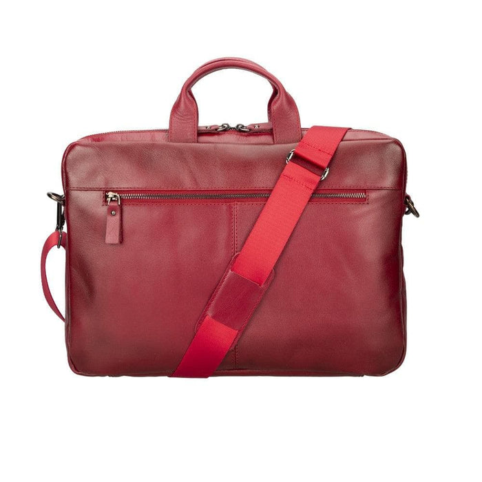 Bloom Urban Shield 13"-14" Crimson Red Deri Laptop / Macbook Çantası