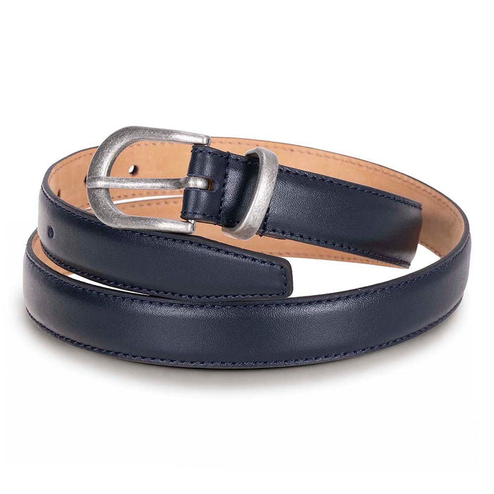 Bloom in Still Kadın Hakiki Deri Kemer - Navy Plain