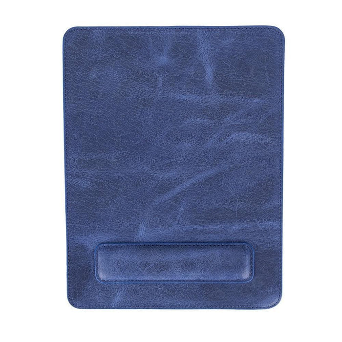 BloomDesk Ease Slate Blue Hakiki Deri Bilek Destekli Mouse Pad