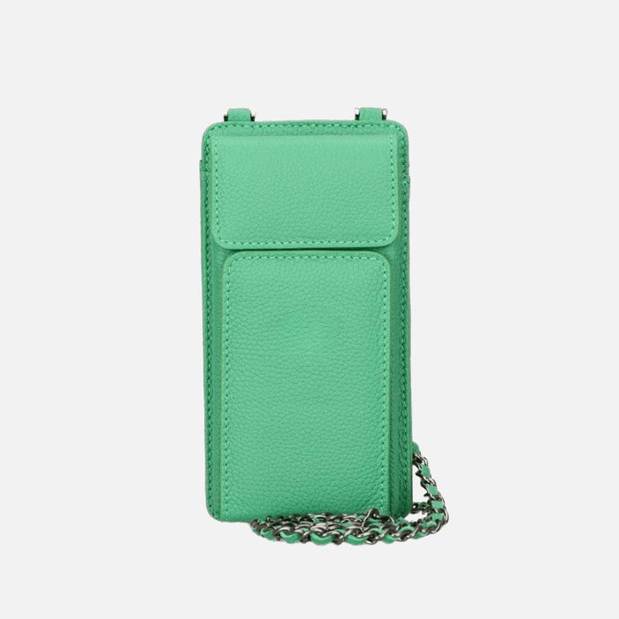 City Muse Deri Celadon Mist Çapraz Askılı Telefon Cüzdan