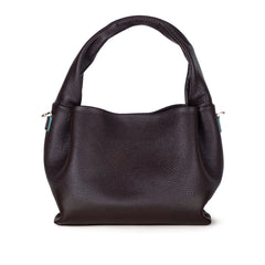Marella Soft City Espresso Brown Leather Shoulder Bag / Deri Omuz Çantası