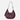BloominBag Crescente Vintage Merlot bordo hakiki deri, el yapımı yarım ay formlu kadın omuz çantası
