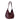 BloominBag Crescente Vintage Merlot bordo hakiki deri, el yapımı yarım ay formlu kadın omuz çantası