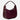BloominBag Elara Merlot bordo süet ve hakiki deri premium kadın omuz çantası ve tote bag
