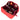 BloominBag Ella Terra Flame Scarlet canlı kırmızı deri seyahat ve makyaj çantası