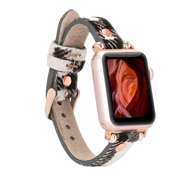 Bloomband Signature Wild Zebra Leather Apple Watch Band - 44/45/46/49mm