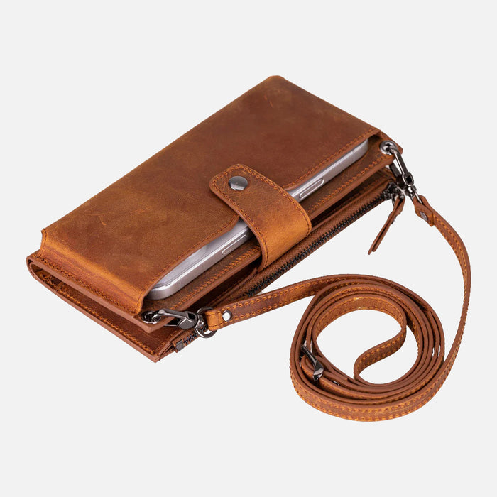 Lozan Strap Saddle Heritage Gerçek Deri Çapraz Askılı Cüzdan Çanta