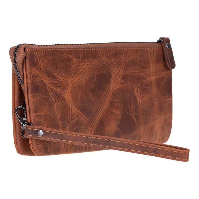 Majeste Rust Brown Curated Deri Clutch Bag