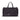MERIDIAN Obsidian Black Hakiki Deri Unisex Hafta Sonu/Weekender/Duffle Seyahat Çantası