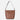 BloominBag Milano Zip Tote Warm Camel taba renk hakiki deri askılı kadın omuz çantası