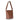 BloominBag Milano Zip Tote Warm Camel taba renk hakiki deri askılı kadın omuz çantası