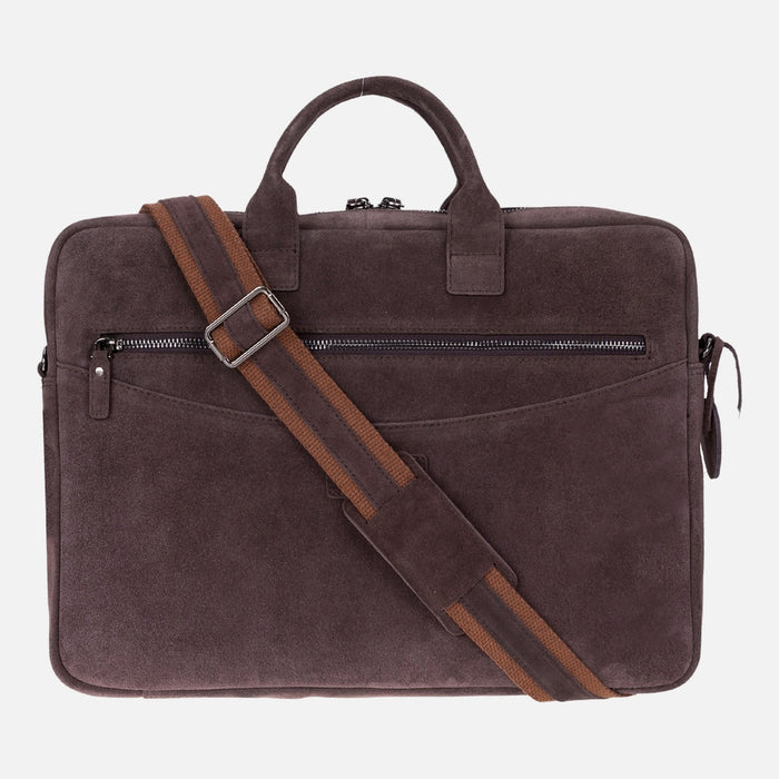 Mocha Still Hakiki Süet Deri 13-14 inç MacBook/Laptop Çantası