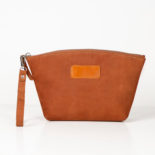 Muted Chestnut – Deri Makyaj Çantası