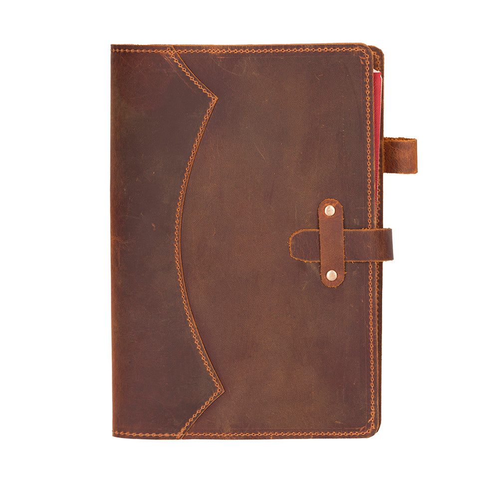 Bloom Quiet Edit Moccasin A5 Leather Book/Notebook Cover