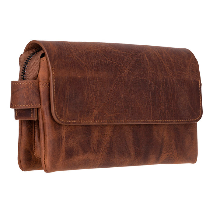 BloomClutch Rust Elevated Telefon Bölmeli Hakiki Deri Unisex Clutch Bag