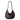 Crescente Smoked Espresso Genuine Leather Women's Half-Moon Shaped, Handmade Shoulder Bag