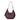 Crescente Vintage Merlot Genuine Leather Women's Half-Moon Shaped, Handmade Shoulder Bag