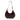Crescente Walnut Suede Genuine Leather Women's Half-Moon Shaped, Handmade Shoulder Bag