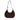Crescente Walnut Suede Genuine Leather Women's Half-Moon Shaped, Handmade Shoulder Bag