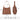 BloominBag Siena Minimal Tote Warm Camel taba renk hakiki deri geniş askılı kadın omuz çantası