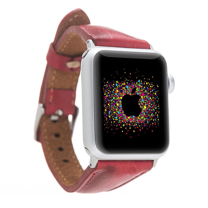 ALAIS Crimson Red Deri Apple Watch Kordonu(44/45/46/49mm)