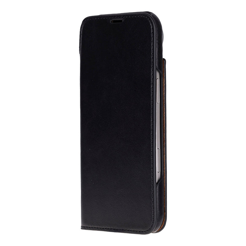 BloomCase Sonat Obsidian Black Hakiki Deri iPhone 17 Air(6.5") Folio Kılıfı