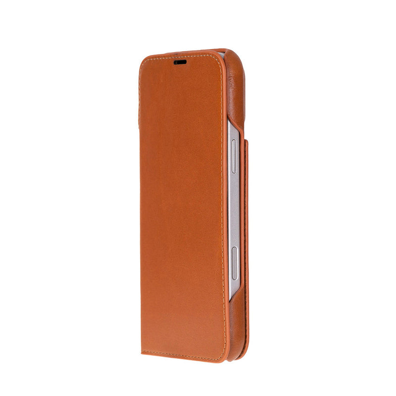 BloomCase Sonat Urban Tan Hakiki Deri iPhone 17 Air(6.5") Folio Kılıfı