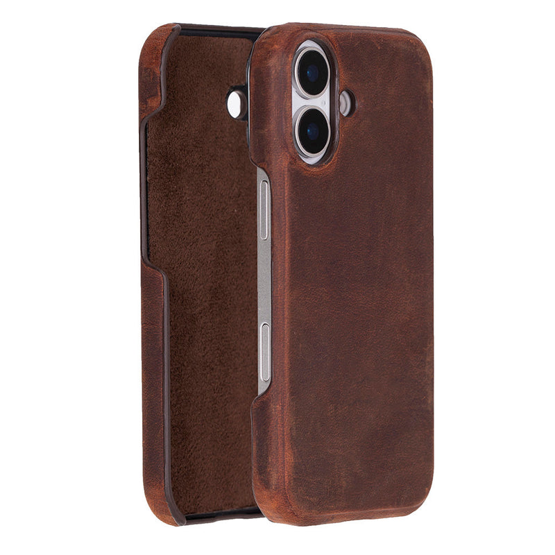 BloomCase Ultimate Jacket Saddle Brown - Apple iPhone 17 (6.3") Hakiki Deri Kılıf
