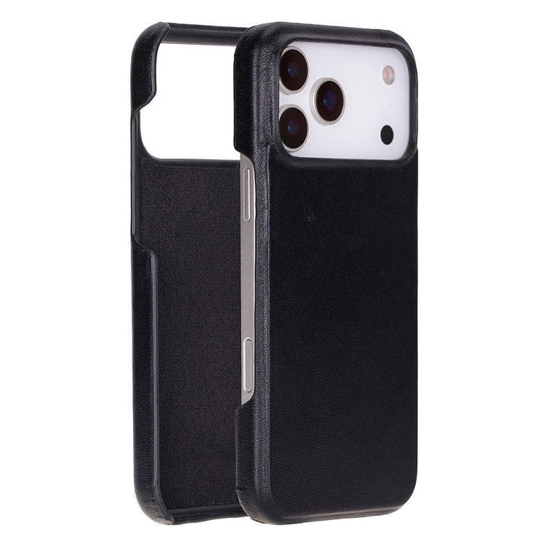 BloomCase Ultimate Jacket Obsidian Black – Apple iPhone 17 Pro Max (6.9") Hakiki Deri Kılıf